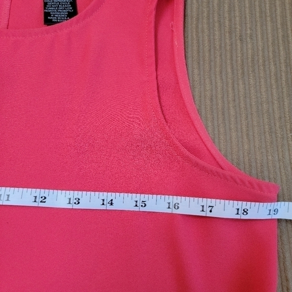 ny&co Coral/Orange Sleeveless Sheath Dress Size 6 - Picture 4 of 5
